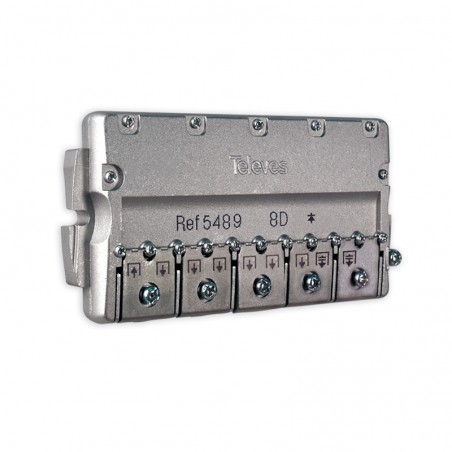 5489 Splitter Partitore a 8 Uscite Televes Easy-F 5-2400 MHz DC Pass