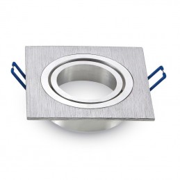 V-TAC Portafaretto LED da Incasso Quadrato GU10 e GU5.3 (MR16) in Alluminio Spazzolato Orientabile