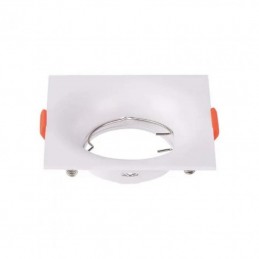 Portafaretto Led Da Incasso Quadrato GU10 Colore Bianco