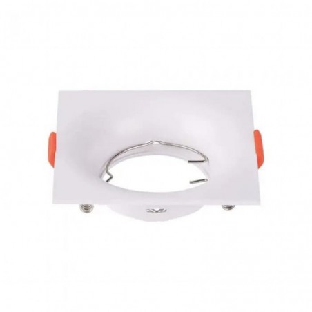 Portafaretto Led Da Incasso Quadrato GU10 Colore Bianco