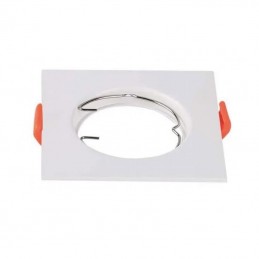 V-TAC Portafaretto Led da Incasso Quadrato GU10 Colore Bianco (Box 2 Pezzi)