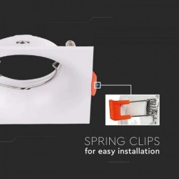 Portafaretto Led Da Incasso Quadrato GU10 Colore Bianco