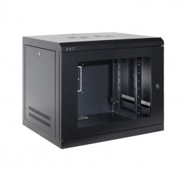 Armadio Rack A Parete Fino A 9 Unità Con Ventola Passacavi e Ciabatta A 6 Prese RACK-9UN 605 (I) x 510 (La) x 490 (Lu) mm