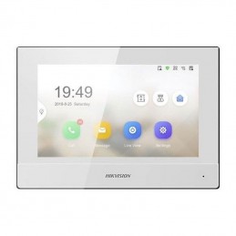 Hikvision Monitor Videocitofono Touch 7"  IP Bianco DS-KH6320-WTE1-W PoE