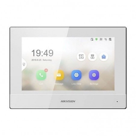 Hikvision Monitor Videocitofono Touch 7"  IP Bianco DS-KH6320-WTE1-W PoE