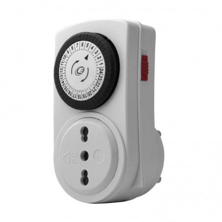Orologio A Spina 16ah 24 Ore Timer Regolabile 230V Automatico Manuale