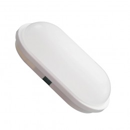 Plafoniera Led Ovale 20W 4200k Luce Natura Ip65 PE-3-WH Vivalamp