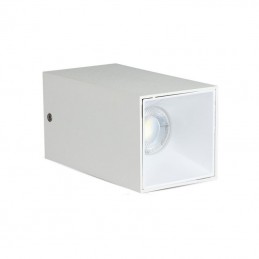 V-TAC Portafaretto LED Montaggio a Plafone Quadrato GU10 Corpo Bianco Riflettore Bianco Sku 8583