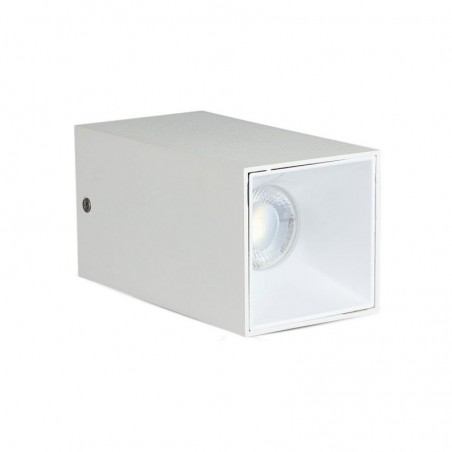 V-TAC Portafaretto LED Montaggio a Plafone Quadrato GU10 Corpo Bianco Riflettore Bianco Sku 8583