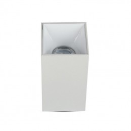 V-TAC Portafaretto LED Montaggio a Plafone Quadrato GU10 Corpo Bianco Riflettore Bianco Sku 8583