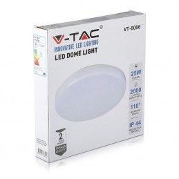 Plafoniera LED rotonda V-Tac sku 1394 25W 6400K IP44