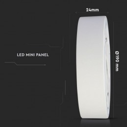 Pannello Led V-TAC Sku 4917 montaggio a plafone rotondo 18w 4000k