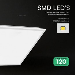 V-TAC Pannello LED 40W 120LM/W da Incasso Driver Esterno 600x600mm Bianco 4000K sKU 24143