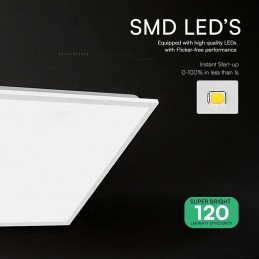 V-TAC Pannello LED 40W 120LM/W Incasso Driver Esterno 600x600mm 6500K Sku 24144