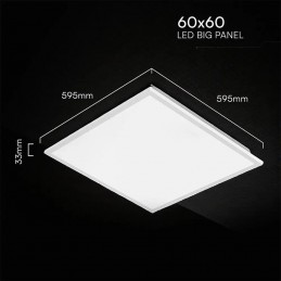 V-TAC Pannello LED 40W 120LM/W Incasso Driver Esterno 600x600mm 6500K Sku 24144