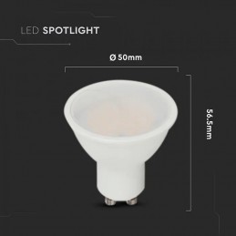 Faretto LED Chip CREE GU10 10W 100 gradi Copertura Satinata 6500K