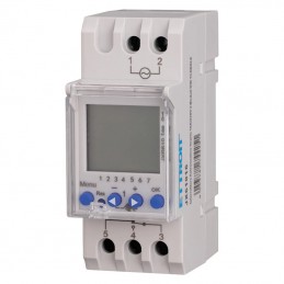 Interruttore Astronomico Orario 16A/230V 2 Moduli DIN 1 CANALE