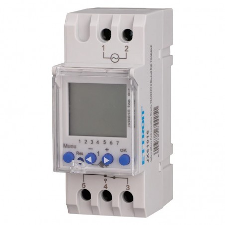 Interruttore Astronomico Orario 16A/230V 2 Moduli DIN 1 CANALE