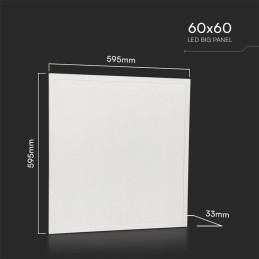 V-TAC Pannello LED 25W 180LM/W da Incasso, Driver Integrato, 600x600mm Colore Bianco 4000K Sku