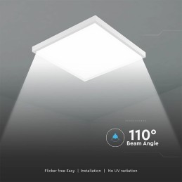 V-TAC Pannello Led 36W 120LM/W Installazione 2in1 da Incasso/Plafone, Driver Integrato, 600x600mm Colore Bianco 6500K Sku 23766