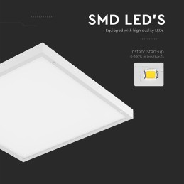 V-TAC Pannello Led 36W 120LM/W Installazione 2in1 da Incasso/Plafone, Driver Integrato, 600x600mm Colore Bianco 6500K Sku 23766
