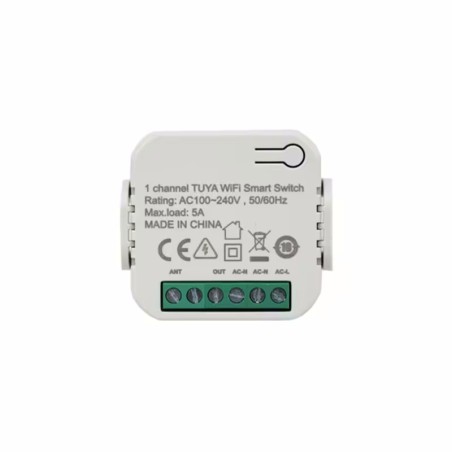 Ricevente 1 canale Con App Tuya AC 85-220V 433.92MHz 2.4G memoria: Max 28 Telecomandi Misure: 48*35*16mm