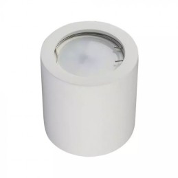 V-TAC Portafaretto LED Montaggio a Plafone Rotondo GU10 e GU5.3 (MR16) Corpo in Gesso Bianco