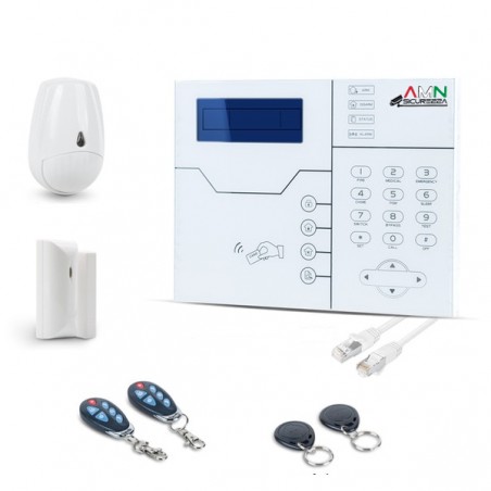 Kit Allarme Amn Boss 8/32 WiFi con 8 ingressi filare GSM IP tcp WEB server + Videocontrollo APP