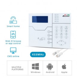 Kit Allarme Amn Boss 8/32 WiFi con 8 ingressi filare GSM IP tcp WEB server + Videocontrollo APP