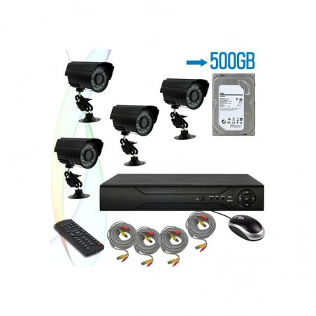 kit videosorveglianza h264 cctv 4 canali